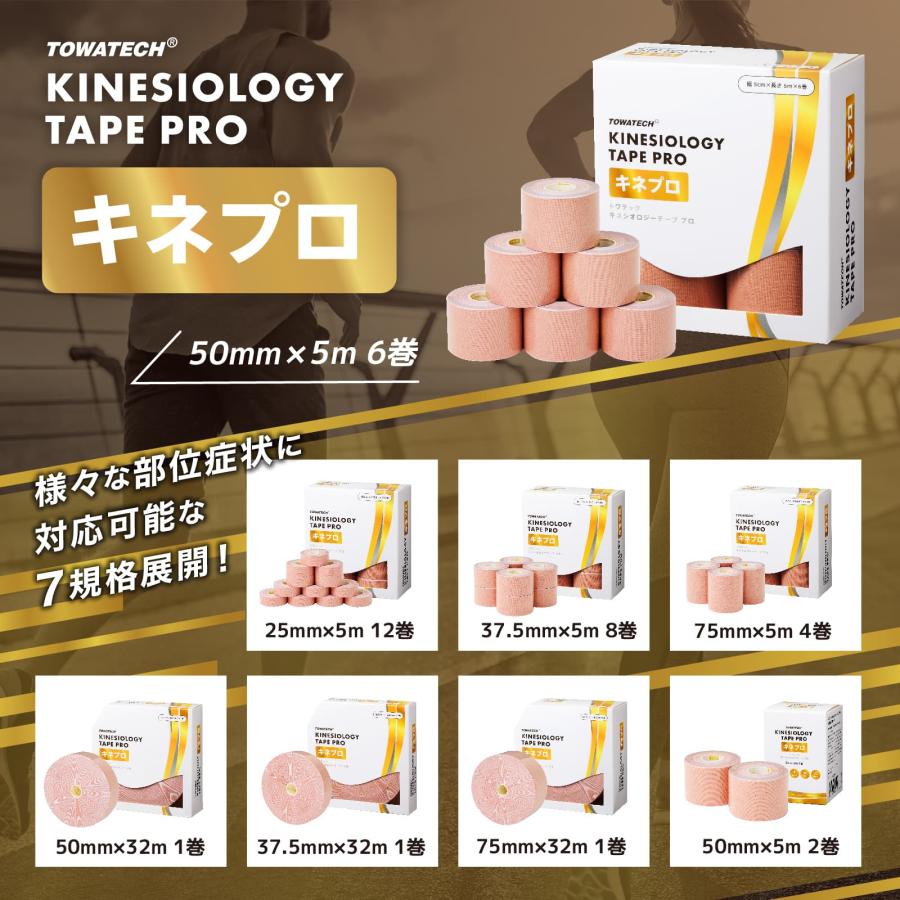 トワテック キネプロ 75mm×5m 4巻（トワテックキネシオロジーテープPRO