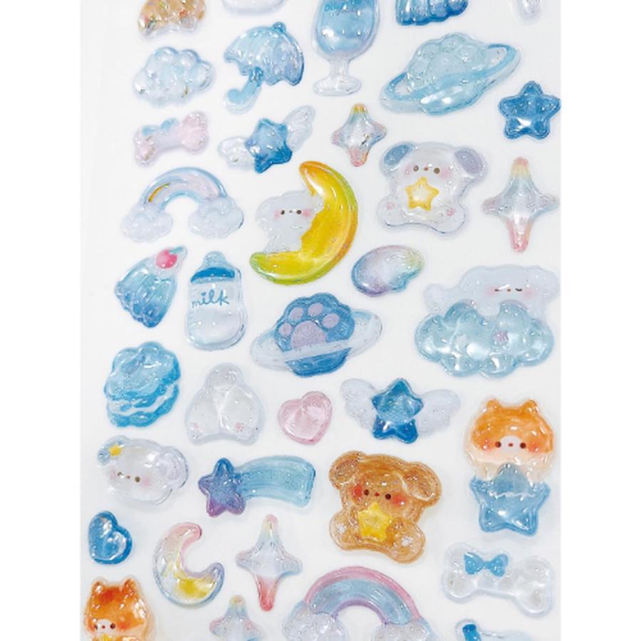 新品未開封✨ボンボンドロップシール きぐるみ　わんわん　和柄　10枚セット Q-LiA（クーリア） 新品・未開封 シール ボンボンドロップシール