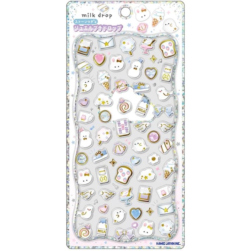 カミオジャパン 新品 シール ジュエルプチドロップステッカー みるく