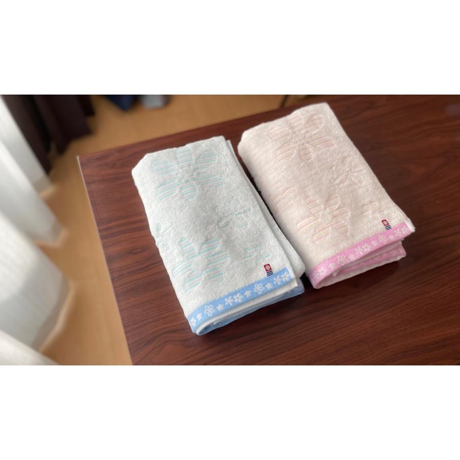 バスタオル 今治タオル 厚手 ふわふわ ソフトフラワー バスタオル 2枚セット(ブルー1枚・ピンク1枚) 今治タオルブランド 送料無料 | 今治タオル | 02