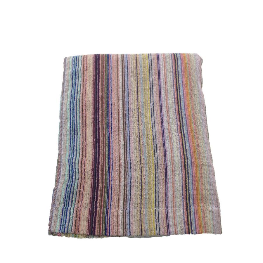 残糸 タオルケット カラフルストライプ シングルサイズ 綿100% 送料