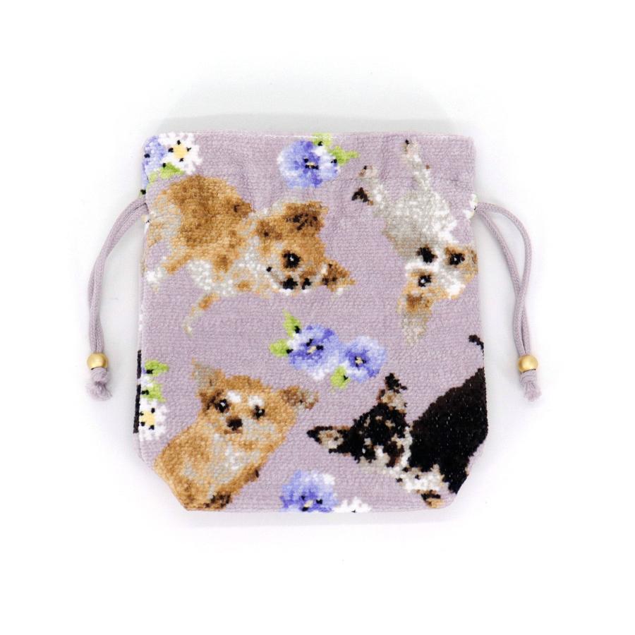 Yourelia様】OrderMade★犬★ポーチ&ハンカチ&巾着&カバー　8点 cococi シェニール織タオルハンカチ 巾着ポーチ wanko チワワ