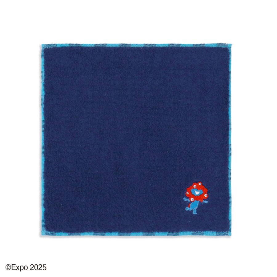 タオル 名入れ 刺繍 2025大阪・関西万博 チェック タオルハンカチ