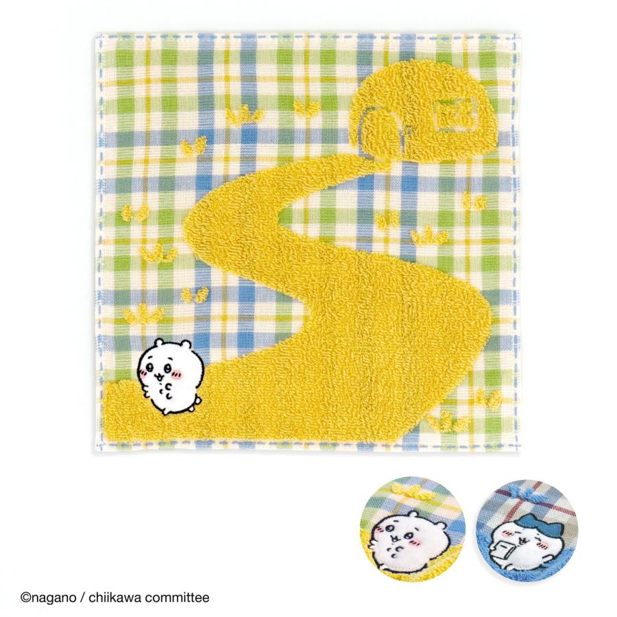 タオル 名入れ 刺繍 ちいかわ チェック タオルハンカチ ギフト