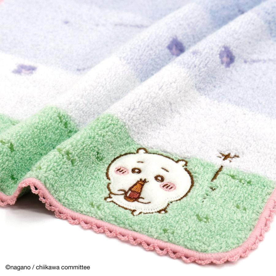 ちいかわ タオルハンカチ そよかぜ 名入れ 刺繍 プチギフト 贈り物