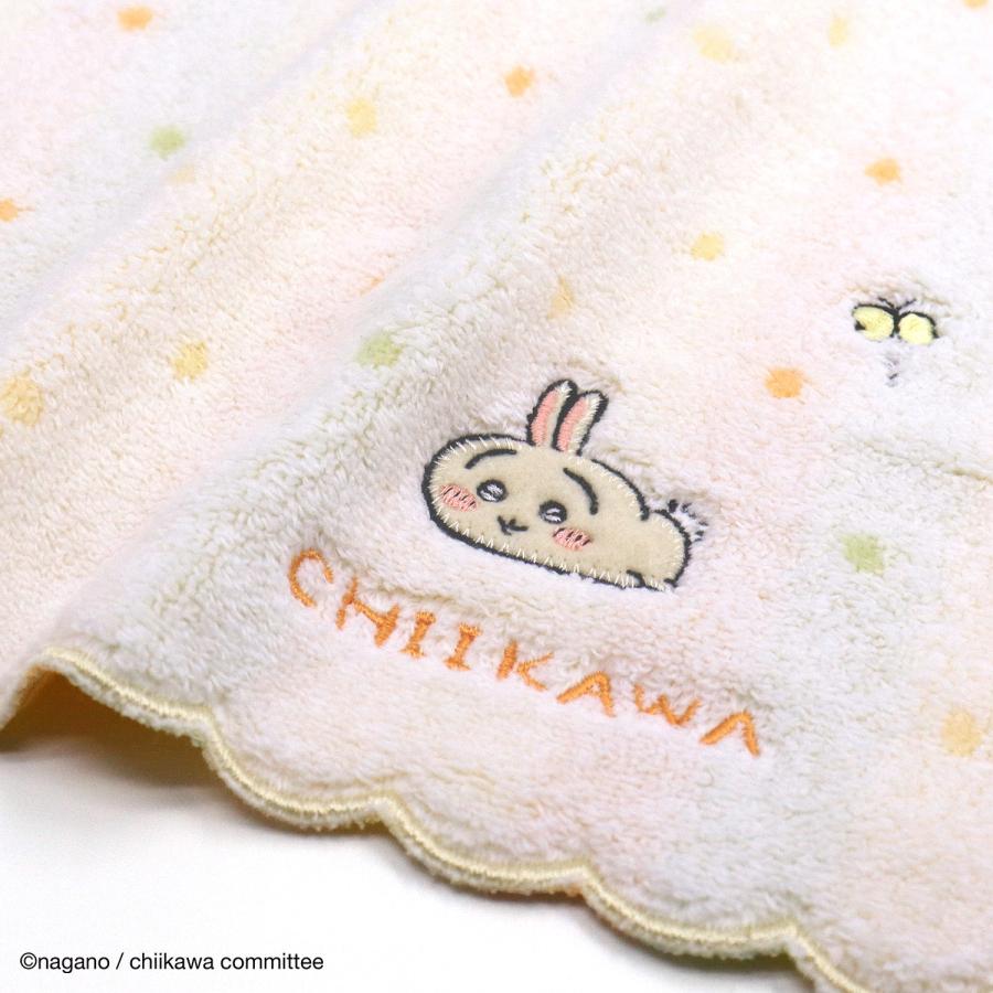 ちいかわ タオルハンカチ ドット 名入れ 刺繍 ギフト 贈り物 夏ギフト
