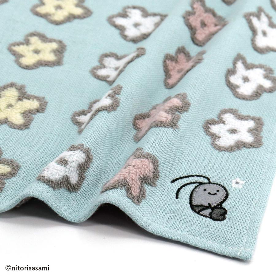 タオルハンカチ タオル 名入れ 刺繍 ホワイトタイガーとブラック