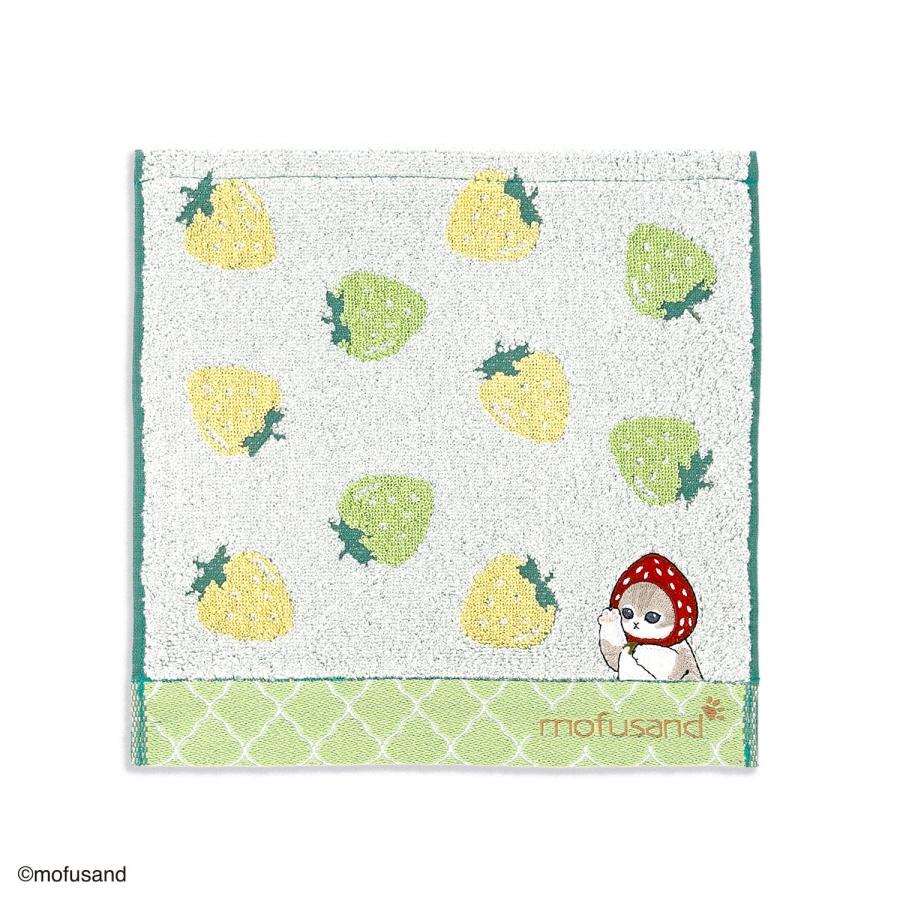 タオル 名入れ 刺繍 mofusand いちご タオルハンカチ ギフト