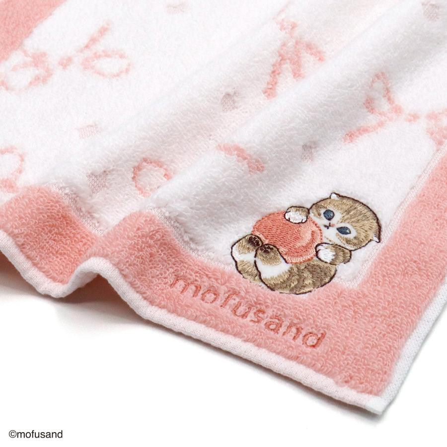 タオルハンカチ タオル 名入れ 刺繍 mofusand フルーツにゃん ギフト