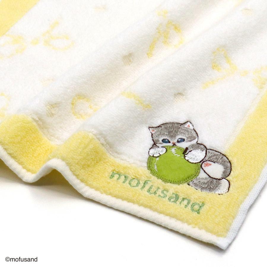 タオルハンカチ タオル 名入れ 刺繍 mofusand フルーツにゃん ギフト