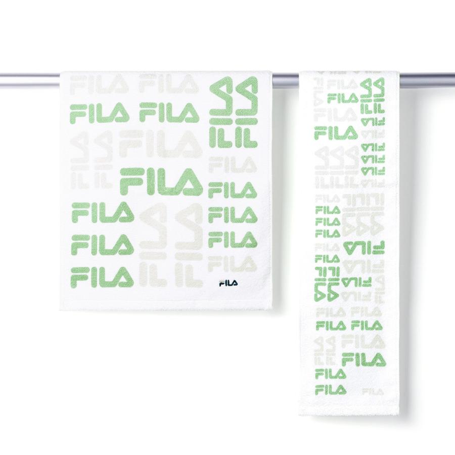 FILA（フィラ） スポーツ タオル 名入れ 刺繍 パターンロゴ タオル