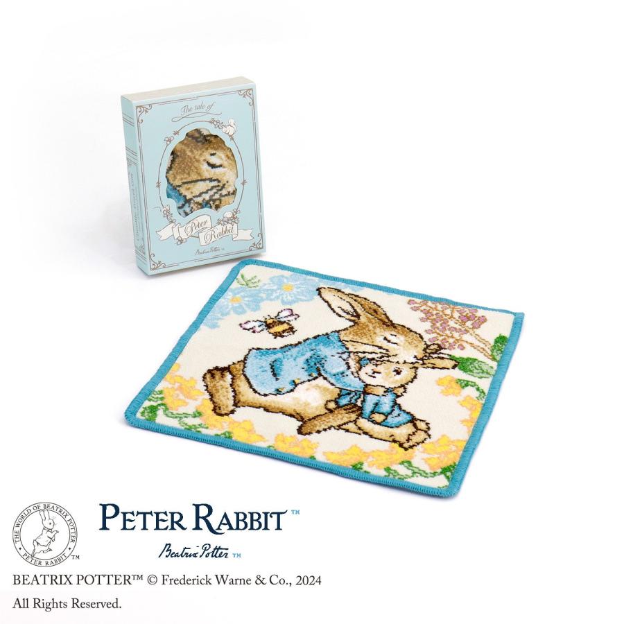 ピーターラビット PETER RABBIT? お花と蜂蜜 シェニール織タオル