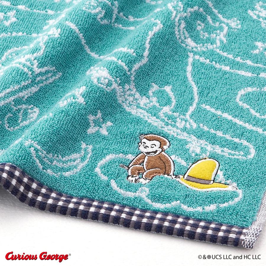 FOXEY フォクシー ハンドタオル 7枚セット ロゴ刺繍 コットン ギフト タオルハンカチ タオル 名入れ 刺繍 おさるのジョージ シンプルライン