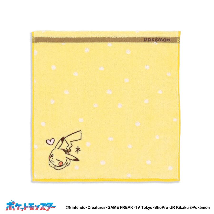タオルハンカチ タオル 名入れ 刺繍 ポケットモンスター マルチドット