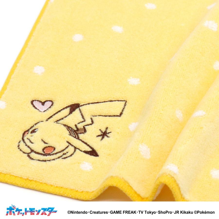 タオルハンカチ タオル 名入れ 刺繍 ポケットモンスター マルチドット