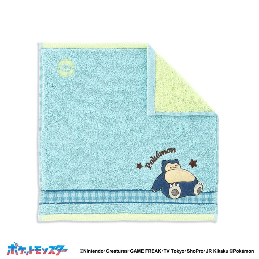 ポケモン タオルハンカチ リバーシブルチェック 名入れ 刺繍 プチ