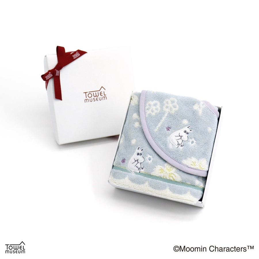 さきのばし様追加分。MOOMIN 刺繍ハンカチ ホワイト MOOMIN（ムーミン） タオルハンカチ 幸せいっぱい 名入れ 刺繍 ギフト