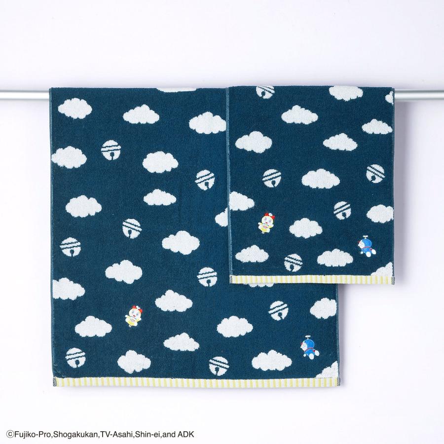 新品未使用限定　THE ドラえもん展 カラー ザ ドラえもん 等身大　バスタオル タオル 名入れ 刺繍 MiRAi ドラえもん 雲 バスタオル ギフト