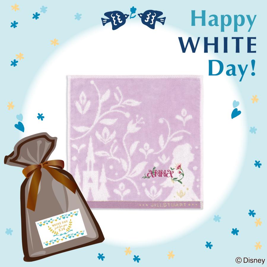 タオル 名入れ 刺繍 ホワイトデー限定ギフト＜Disney ディズニー＞ アナと雪の女王 エレガント アナデザイン JILLSTUART タオルハンカチ 記念品 卒業 入園 入学