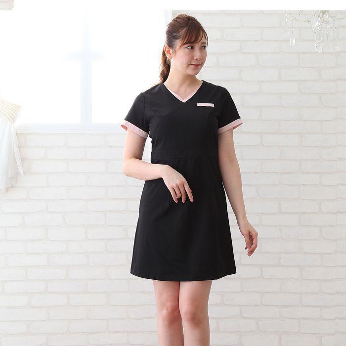 エステ ユニフォーム 制服 ワンピース 店名 名入れ 刺繍 サテンの切り替えがおしゃれ ｖネックワンピースワンピース サロン 整体 おしゃれ 人気 かわいい 0919 0 タオルとユニフォームの名入れ工房 通販 Yahoo ショッピング