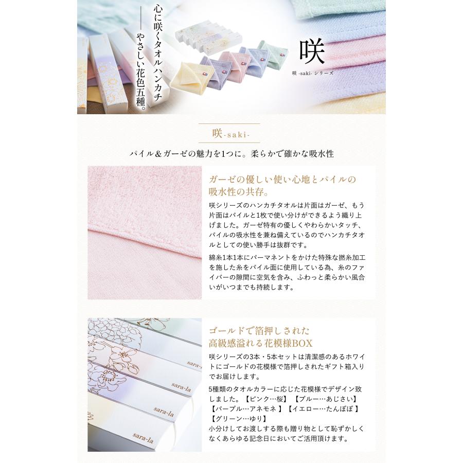 今治タオル（imabari towel） ガーゼパイルハンカチ 5枚ギフトBOX 綿