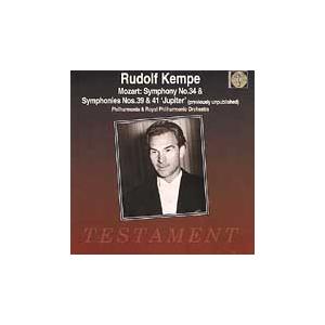 ルドルフ・ケンペ Mozart: Symphonies no 34, 39 & 41 ""Jupiter"" / Rudolf Kempe CD-R | 
