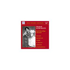 エリーザベト・シューマン GREAT SINGERS:ELISABETH SCHUMANN -EARLY RECORDINGS 1915-1923:BEETHOVEN:FIDELIO/WEBER:D CD | 