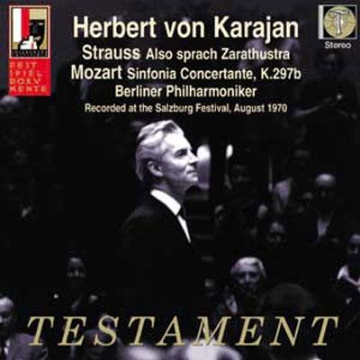 ヘルベルト・フォン・カラヤン モーツァルト: 協奏交響曲変 K.297b、R.シュトラウス: 交響詩「ツァラトゥストラはかく CD | 
