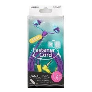 NAGAOKA ファスナーコードイヤホン P-705 Blue/Yellow Headphone/Earphone | 