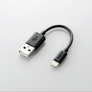 Logitec Lightning対応USBケーブル 10cm/Black Accessories | 
