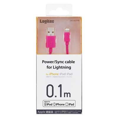 Logitec Lightning対応USBケーブル 10cm/Pink Accessories |  | 01