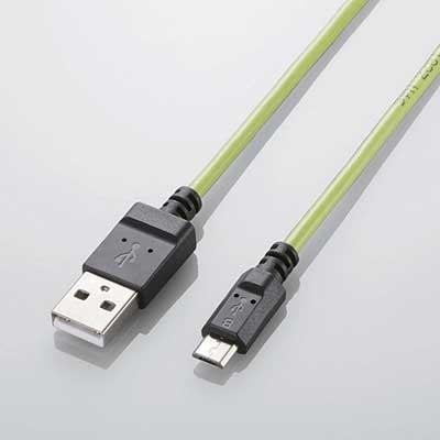 ELECOM microUSBケーブル(スリム) 1.2m/Green Accessories | 