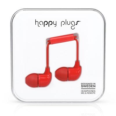happy plugs イヤホン IN-EAR/レッド Headphone/Earphone | 