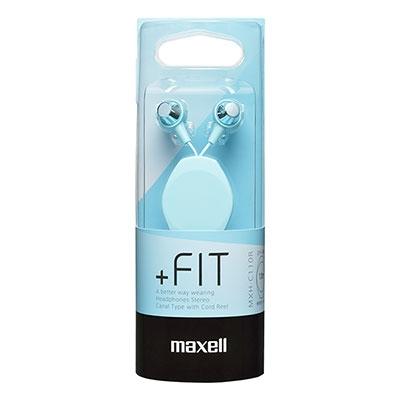 maxell カナル型コードリール「+FiT」 MXH-C110R ライトブルー Headphone/Earphone |  | 01