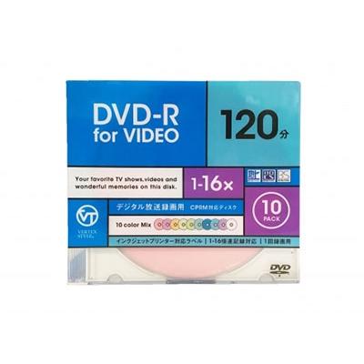 ヴァーテックス DR-120DVCMIX.10CA 録画用 10枚120分 1-16倍速 カラーミックスインクジェットプリンタ対応 Blank Media | 