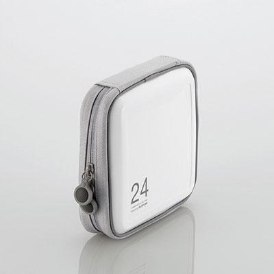 ELECOM CD/DVD用ファスナー付きケース セミハード 24枚収納/ホワイト Accessories | 