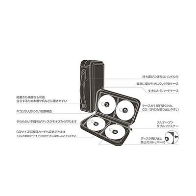 ELECOM CD/DVD用ファスナー付きケース セミハード 96枚収納/ブラック Accessories |  | 02