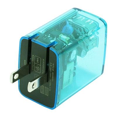 Melia AC充電器 同時充電対応Smart IC付き(CLEAR) ブルー Accessories |  | 02