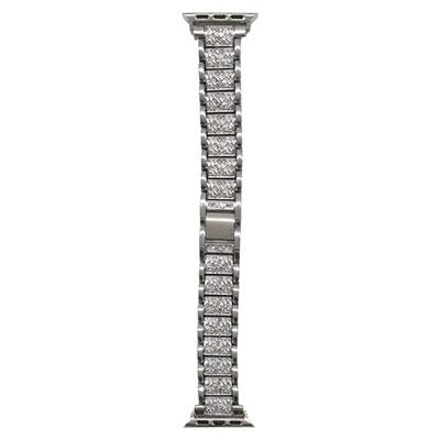 Melia Apple Watch ストーン付きメタルバンド 41/40/38mm シルバー Accessories | 
