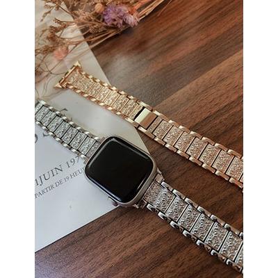 Melia Apple Watch ストーン付きメタルバンド 41/40/38mm シルバー Accessories |  | 03