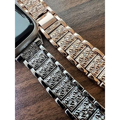 Melia Apple Watch ストーン付きメタルバンド 41/40/38mm シルバー Accessories |  | 04