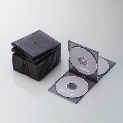 ELECOM CD/DVDケース(4枚収納)(5パック)/クリアブラック Accessories | 