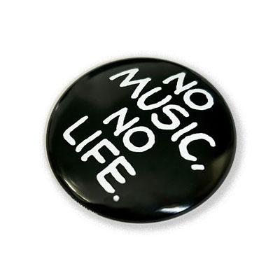 NO MUSIC, LIFE. 缶バッジ Black Accessories : タワーレコード Yahoo