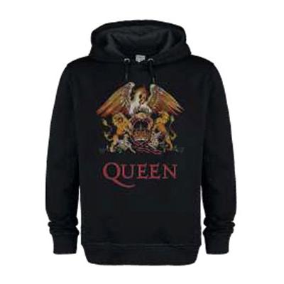 Queen QUEEN Royal Crest Amplified Vintage Black Hoodie/M Apparel | 