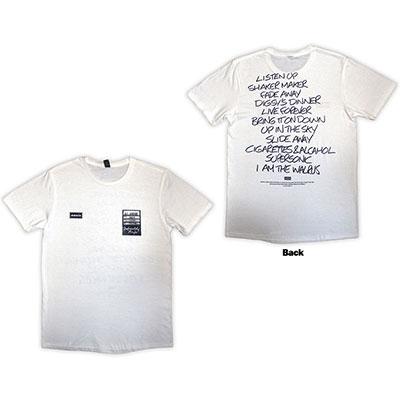 Oasis Oasis Definitely Maybe AAA Setlist White (Back Print) Tシャツ Mサイズ Apparel | 