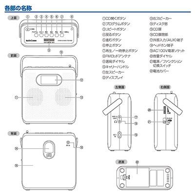 AudioCommステレオCDラジオ AM/FMステレオ RCR-600Z-H ブルー Accessories |  | 06