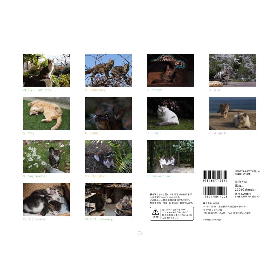 岩合光昭 岩合光昭 福ねこカレンダー2026 Book |  | 04