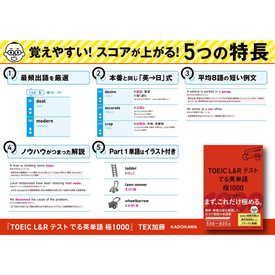 TEX加藤 TOEIC L&R テスト でる英単語 極1000 Book |  | 04