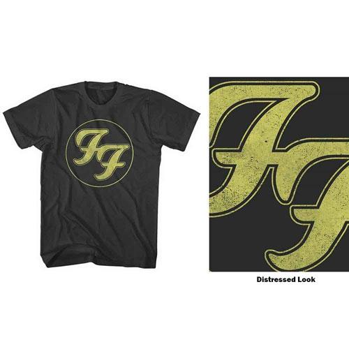 Foo Fighters FOO FIGHTERS Distressed FF Logo (Black)Tシャツ L