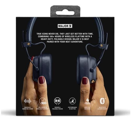 Marshall MAJOR V Bluetooth ヘッドホン Midnight Blue Headphone